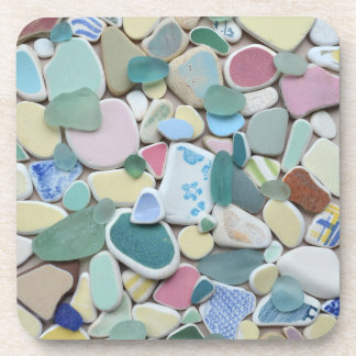 Dessous-de-verre Verre de mer, verre de plage poteries dessous de v
