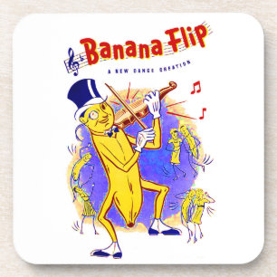 Dessous-de-verre vers 1950 Banana Feuille de musique imprimé