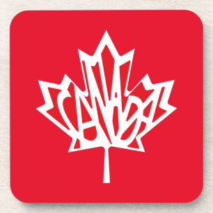DESSOUS-DE-VERRE VERSION DU DRAPEAU DU CANADA