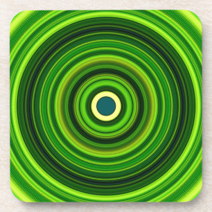 Dessous-de-verre Vert géomagnétique Mandala-64555