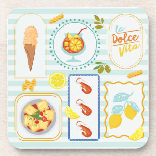 Dessous-de-verre Vibes d'été méditerranéen
