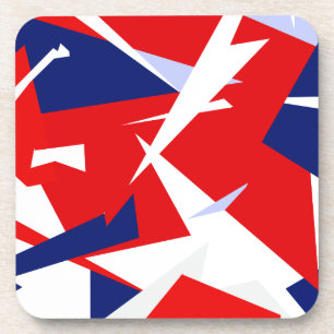 Dessous-de-verre Vibes positives Bleu rouge blanc