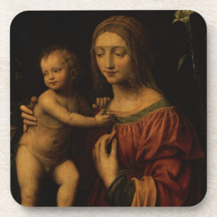 Dessous-de-verre Vierge et enfant (huile sur le panneau) 2