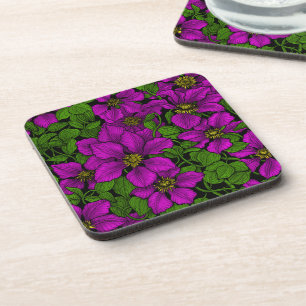 Dessous-de-verre Vigne Clematis rose