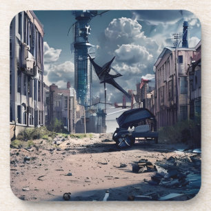 Dessous-de-verre Ville abandonnée Post Apocalypse Dystopian World