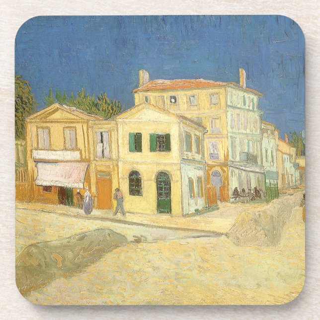 Dessous-de-verre Vincent van Gogh - La Maison Jaune (La Rue) (Devant)