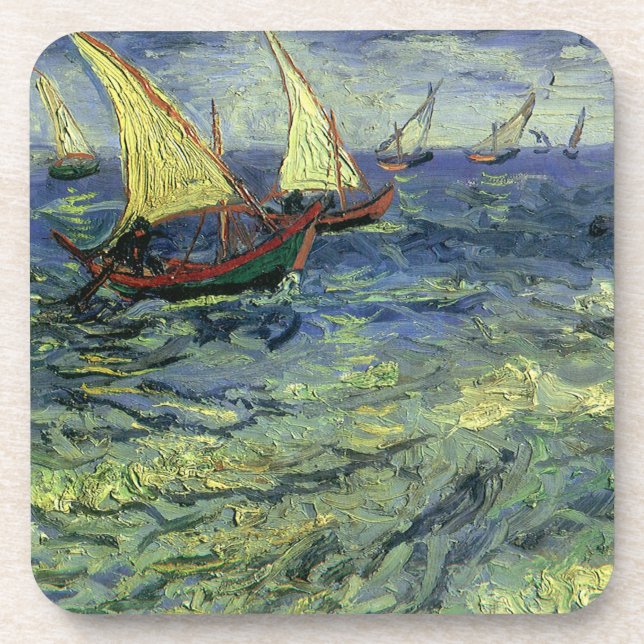 Dessous-de-verre Vincent van Gogh - La mer à Saintes Maries (Devant)