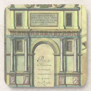 Dessous-de-verre Vintage Église Porte Entrée Renaissance Architectu