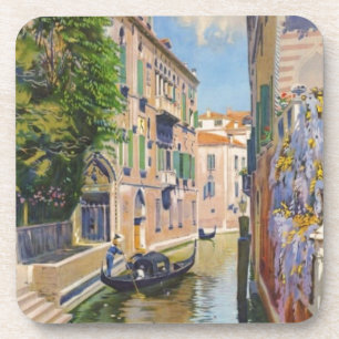 Dessous-de-verre Vintage Grand Canal Gondolas Venise Italie Voyage