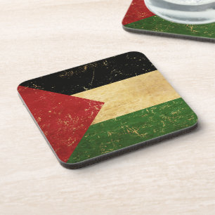 Dessous de verre vintage grunge du drapeau palesti