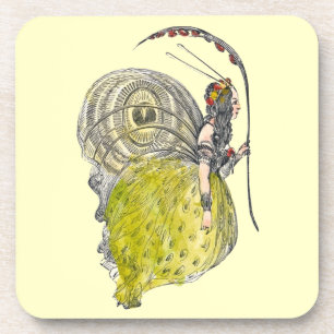 Dessous-de-verre Vintage Mignonne Imaginaire Papillon Fée avec aile