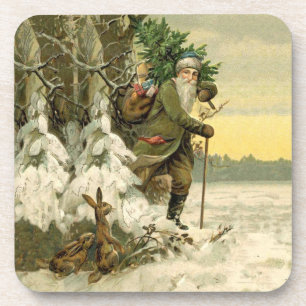 Dessous-de-verre Vintage Père Noël Noël Victorien