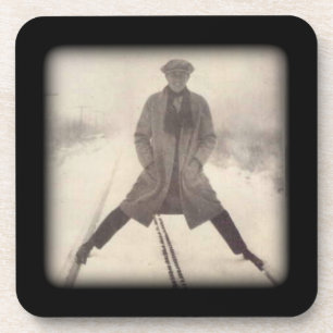 Dessous-de-verre Vintage Railroad Photo c 1920