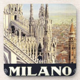 Dessous-de-verre Vintage voyage Milano Italie Cathédrale gothique D