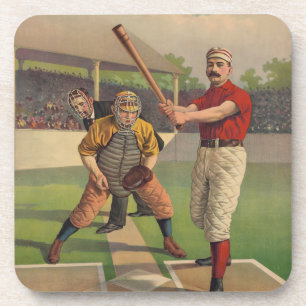 Dessous de verre vintages de liège de base-ball