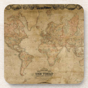 Dessous de verre vintages de liège de carte de