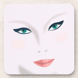 Dessous-de-verre visage beauté femme jeune peau
