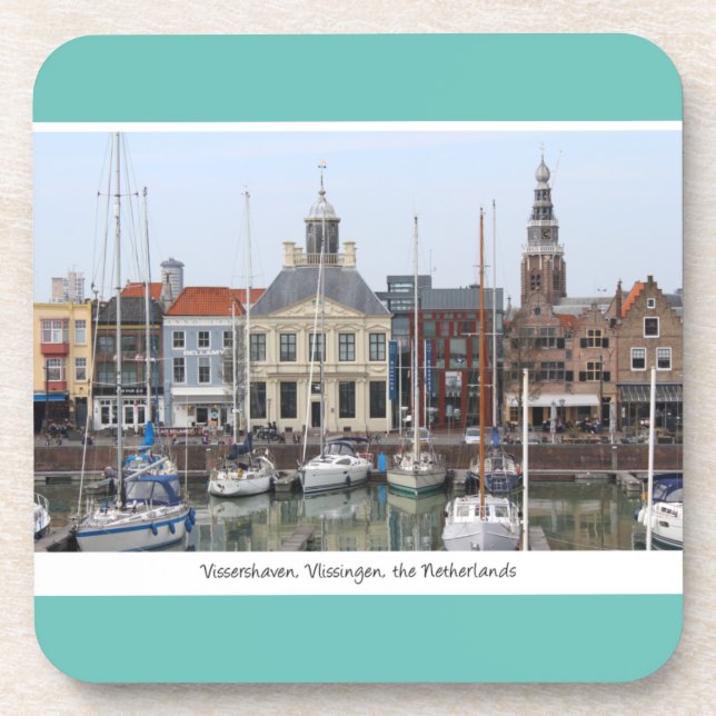 Dessous-de-verre Vissershaven View, Vlissingen, Pays-Bas (Devant)