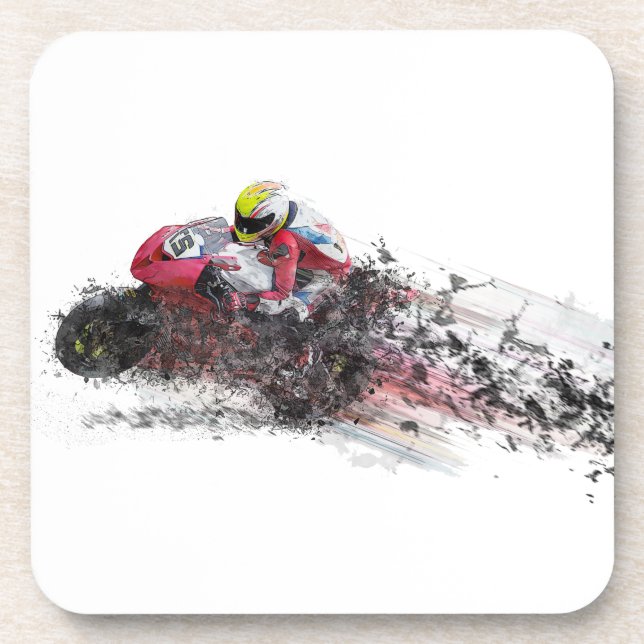 Dessous-de-verre Vitesse Motorcycle Racer (Devant)