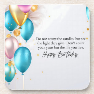 Dessous-de-verre Voir la lumière pour son anniversaire