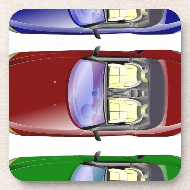 Dessous-de-verre Voitures colorées (Devant)