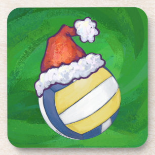 Dessous-de-verre Volley-ball avec Casquette de Noël