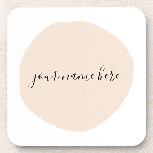 Dessous-de-verre Votre logo d'entreprise rose brosse (Devant)