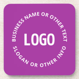 Dessous-de-verre Votre logo et votre texte personnalisable | Violet