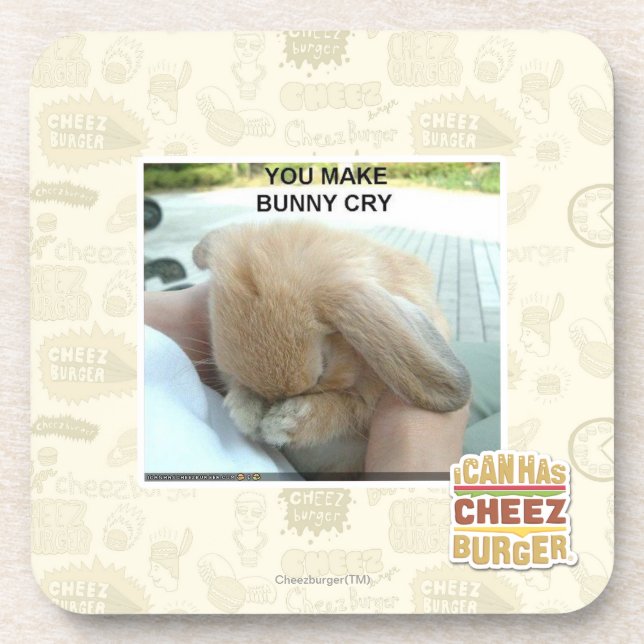 Dessous-de-verre Vous faites le lapin pleurer (Devant)