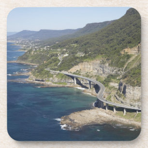 Dessous-de-verre Vue aérienne du pont de Sea Cliff près de Wollongo