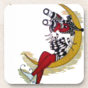 Dessous-de-verre Vue cosmique : Elfe sur la lune aventure