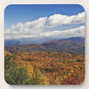 Dessous-de-verre Vue d'automne sur les montagnes du sud des Appalac