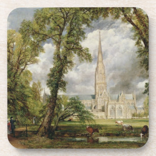 Dessous-de-verre Vue de John Constable   de cathédrale de Salisbur