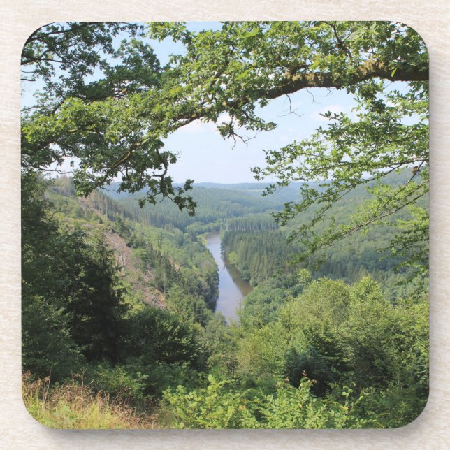 Dessous-de-verre Vue de la vallée de Semois, Ardennes, Belgique (Devant)