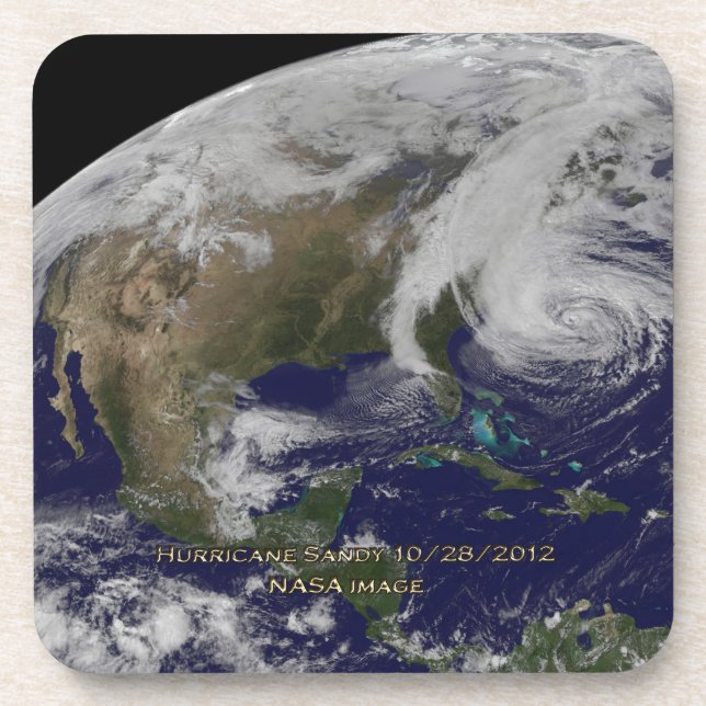 Dessous-de-verre Vue satellite de l'ouragan Sandy (Devant)