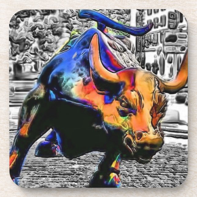 Dessous-de-verre Wall Street Taureau (Devant)