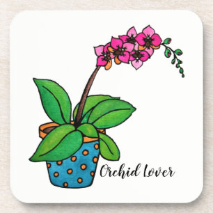 Dessous-de-verre Watercolor Orchid Plant
