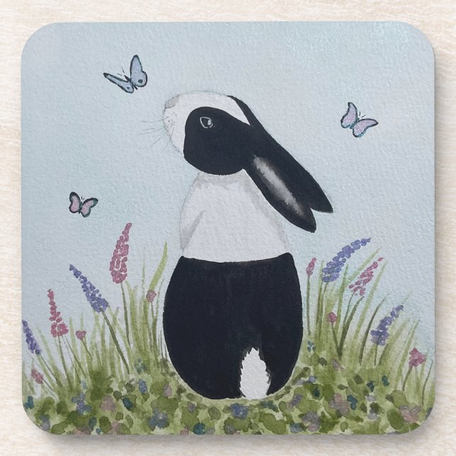 Dessous-de-verre Watercolour Dutch Bunny Rabbit (Devant)