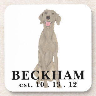 Dessous-de-verre Weimaraner personnalisé