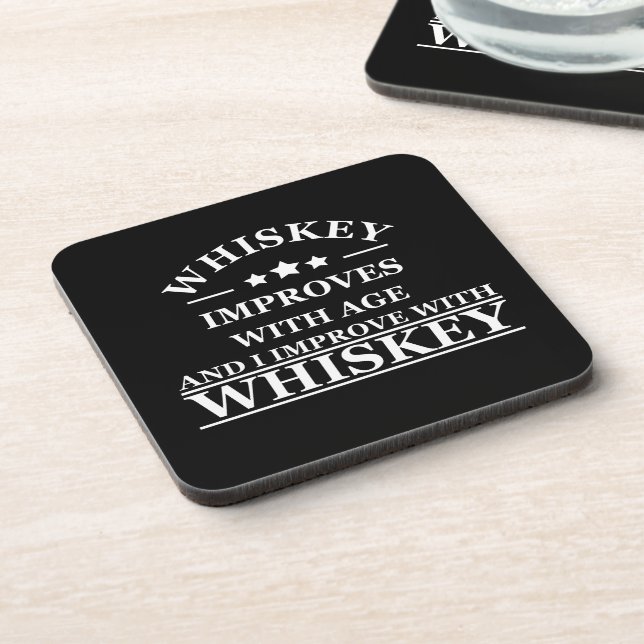 Dessous-de-verre Whiskey cite d'humoristiques paroles d'alcool cade (Côté gauche)