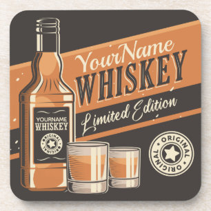 Dessous-de-verre Whiskey Liquor Bottle Western Bar