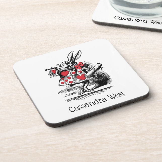 Dessous-de-verre White Rabbit Court Trumpeter Alice in Wonderland (Côté gauche)