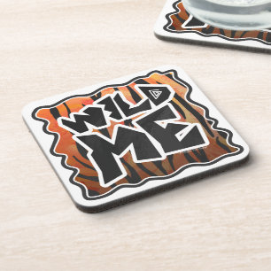 Dessous-de-verre Wild Me Tiger Hot orange et noir