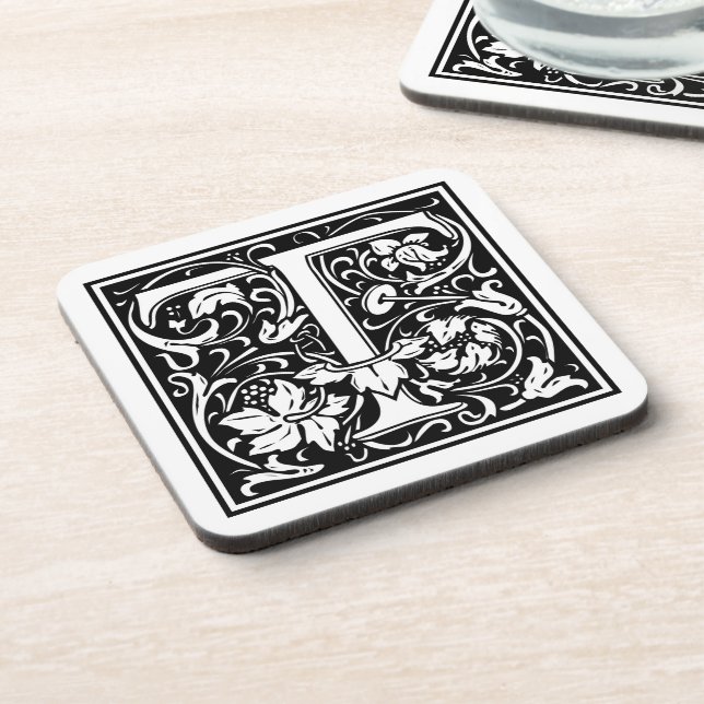 Dessous-de-verre William Morris Alphabet "T" (Côté gauche)