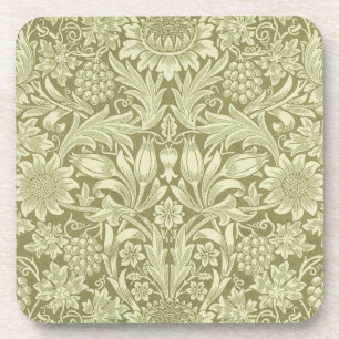 Dessous-de-verre William Morris Fleur verte tournesol