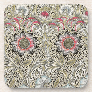 Dessous-de-verre william morris papier peint coq floral