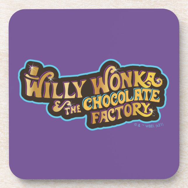 Dessous-de-verre Willy Wonka et le logo de l'usine de chocolat (Devant)