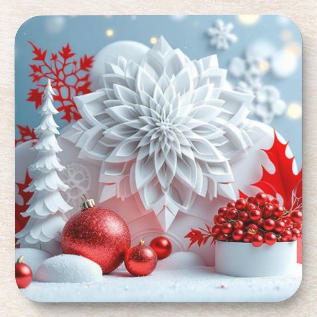 Dessous-de-verre Winter Blossom Composition (Devant)