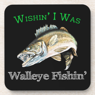 Dessous-de-verre Wishin I Was Walleye Fishin