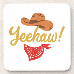 Dessous-de-verre Yeehaw Cowboy Cowgirl Western Country Rodeo